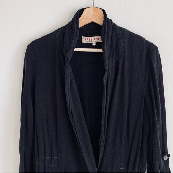 Free People Charly blazer in midnight black size extra small - Picture 4 of 10